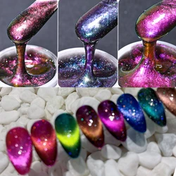 Net*6g Pink/Purple/Blue Cat Moonlight Magnetic Gel 6-Colors Aurora Moonlight Magnetic Nail Gel UV Gel Nail Polish Cat Eye Gel