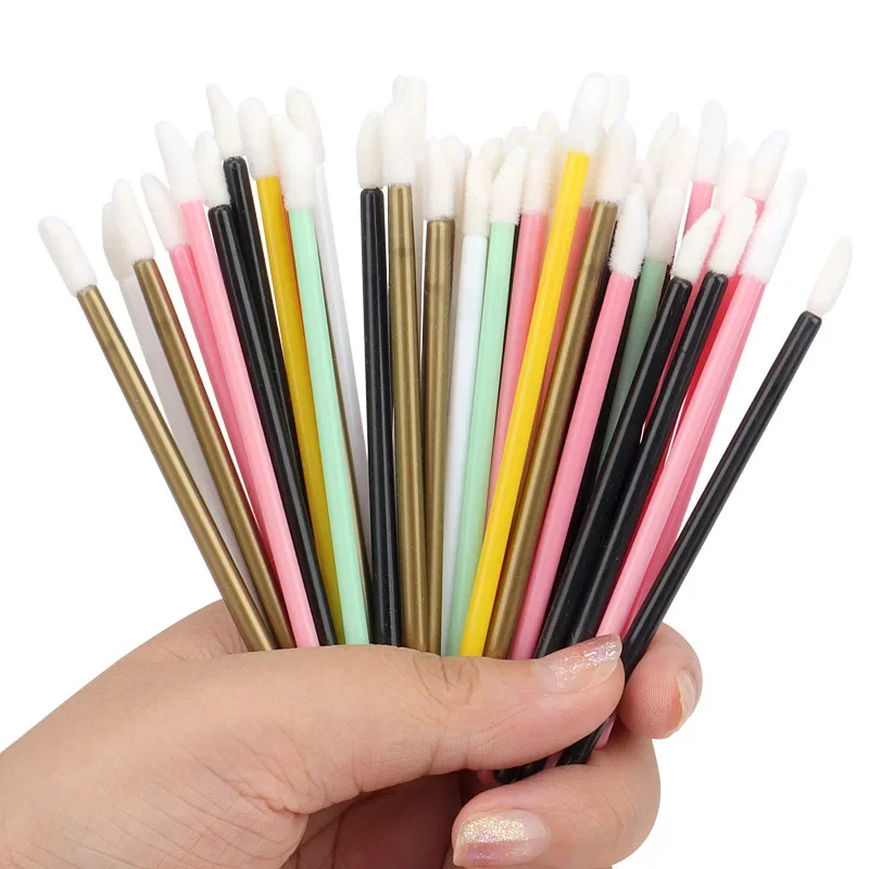 Pinceaux de maquillage jetables, 50 pièces, poignée de brosse à sourcils, baguettes de Mascara, peigne à cils à paillettes, bobines, Micro applicateurs de maquillage