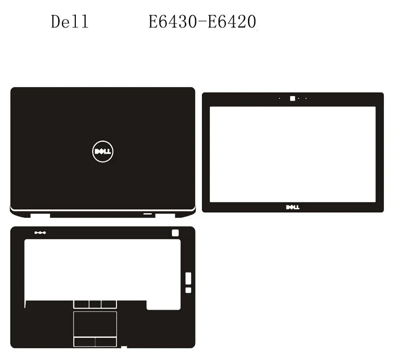 3PCS Skin Sticker Full Cover For DELL Latitude E6420 E6430 E6330 E6320 E6220 E7410 E7240 E7270 Precision 3520 M4600 M4700 M4800