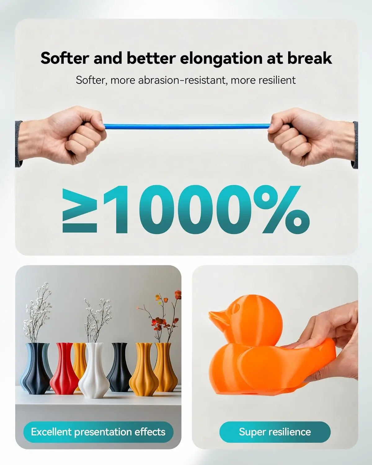 JAYO PLA/PETG/PLA Plus/ABS/PLA Matt/PLA Classic/TPU/PETGCF/ASA 3D-Drucker Filament 5 Rollen/Set 1,75MM 3D-Druckmaterialien – Detail 25