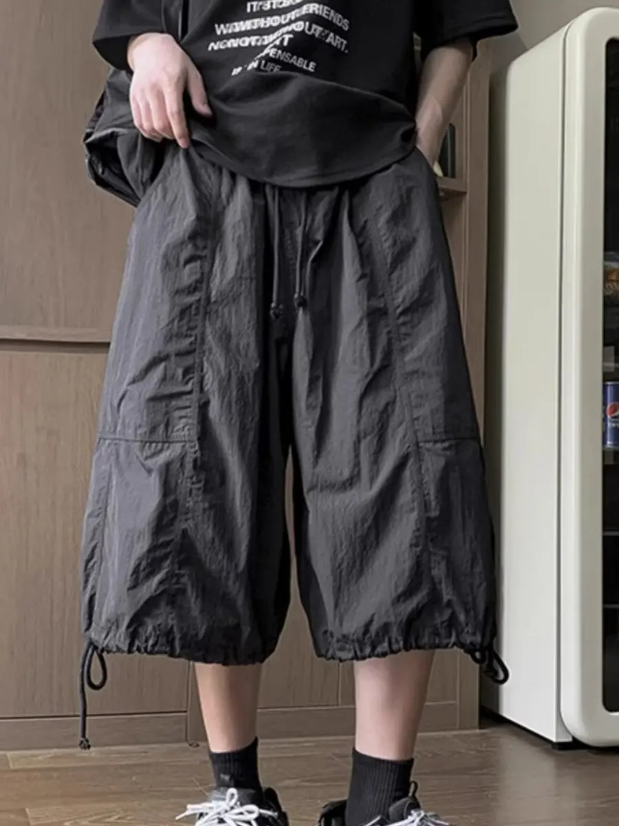 

Американская рабочая одежда на семь футов, мужские летние тонкие драпированные спортивные брюки в стиле хип-хоп, модные универсальные брюки для скалолазания