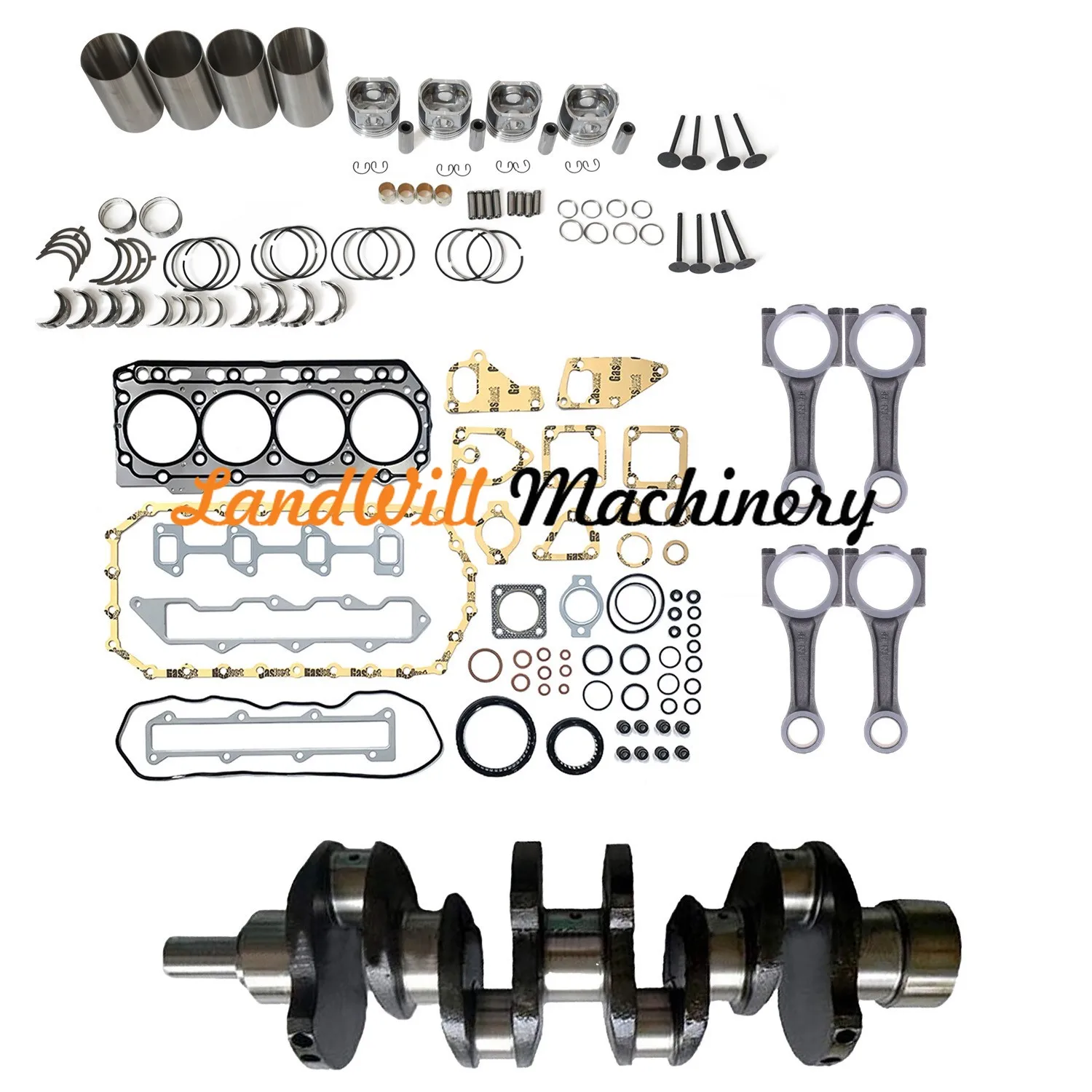 4TNV84 Engine Overhaul Rebuild Kit Fits Landini Tractor MISTRAL 45