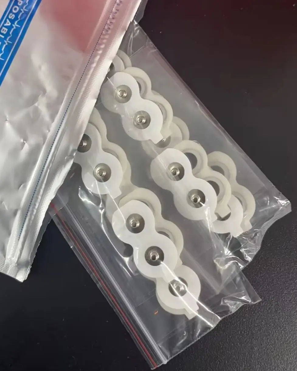 50p Bipolar Electrode Experimental Electrode Sheet 44*22mm EMG Signal Acquisition Double Button Electromyography Electrode Sheet