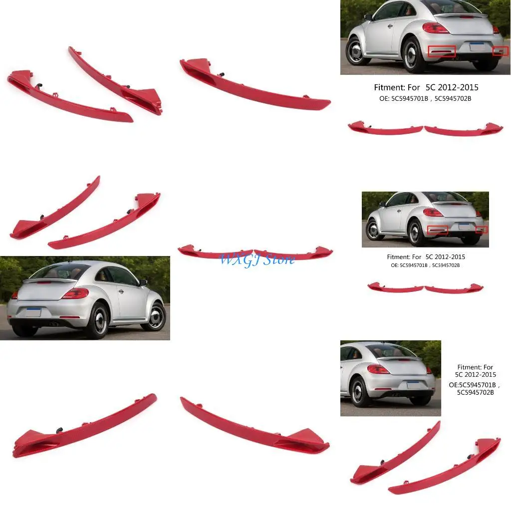 

37JE Stop Light Brake Light Rear Bumper Reflector Lamp Light Lens For 5C 2012-2015 5C5945701B