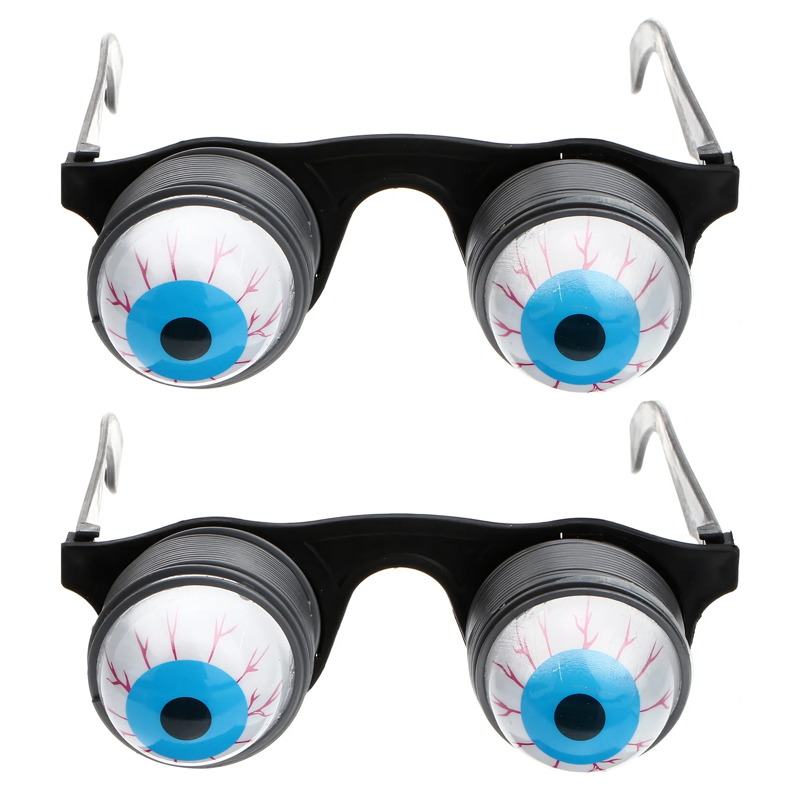 

2 Pcs Funny Glasses Spring Eyeball Eyeglasses Halloween Horror Prank Props Disguise Glasses Spring Out Goo Goo Eyes Glasses