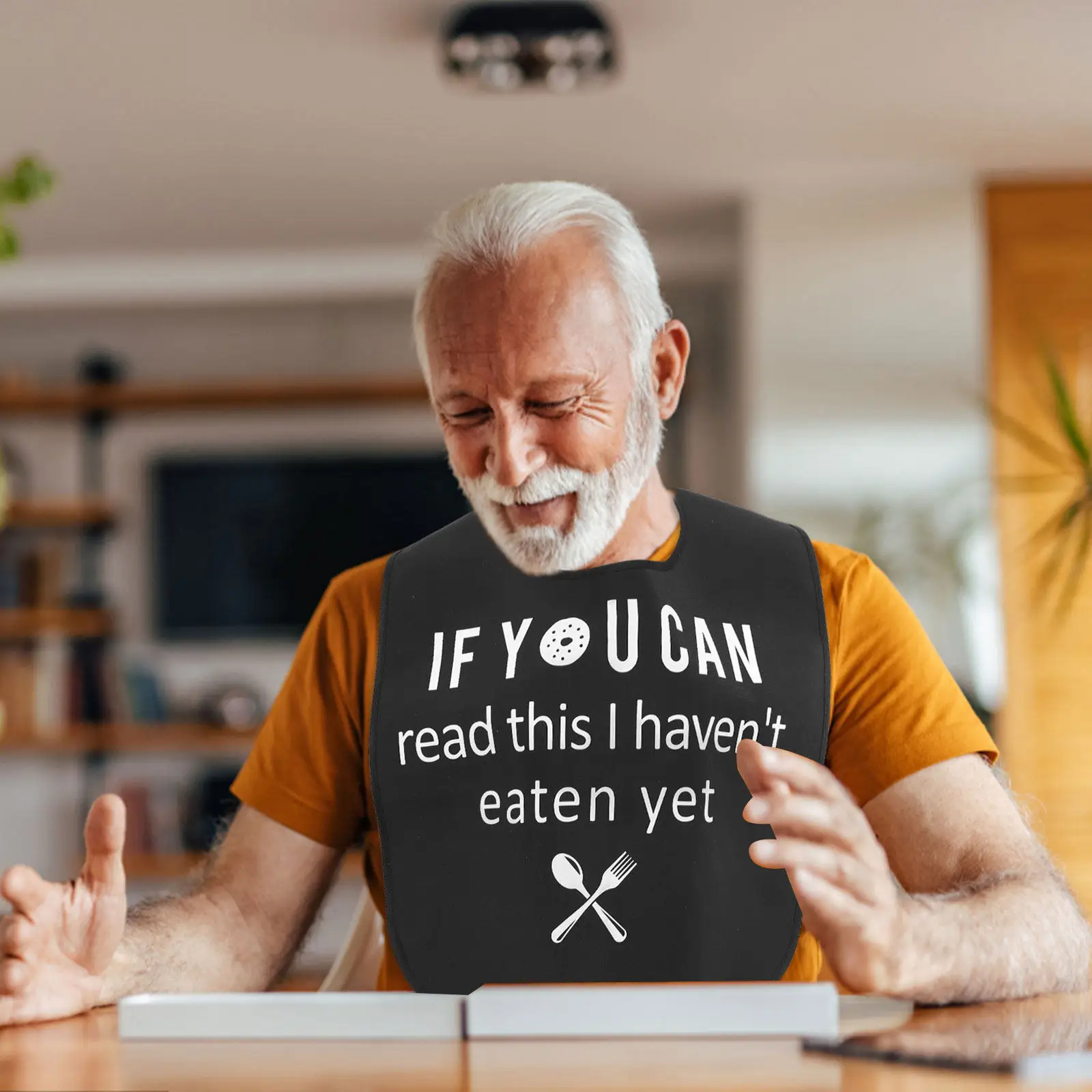 

Waterproof Adult Bib Washable Reusable Dining Protector For Elderly Men Women Clothing Shield Meal Time Accessory