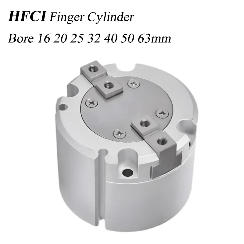HLH HFCI-16/20/25/32/40/50/63 Two Claws Finger Air Pneumatic Cylinder Mechanical Hand Claw Pneumatic Finger Fixture Small Cylind