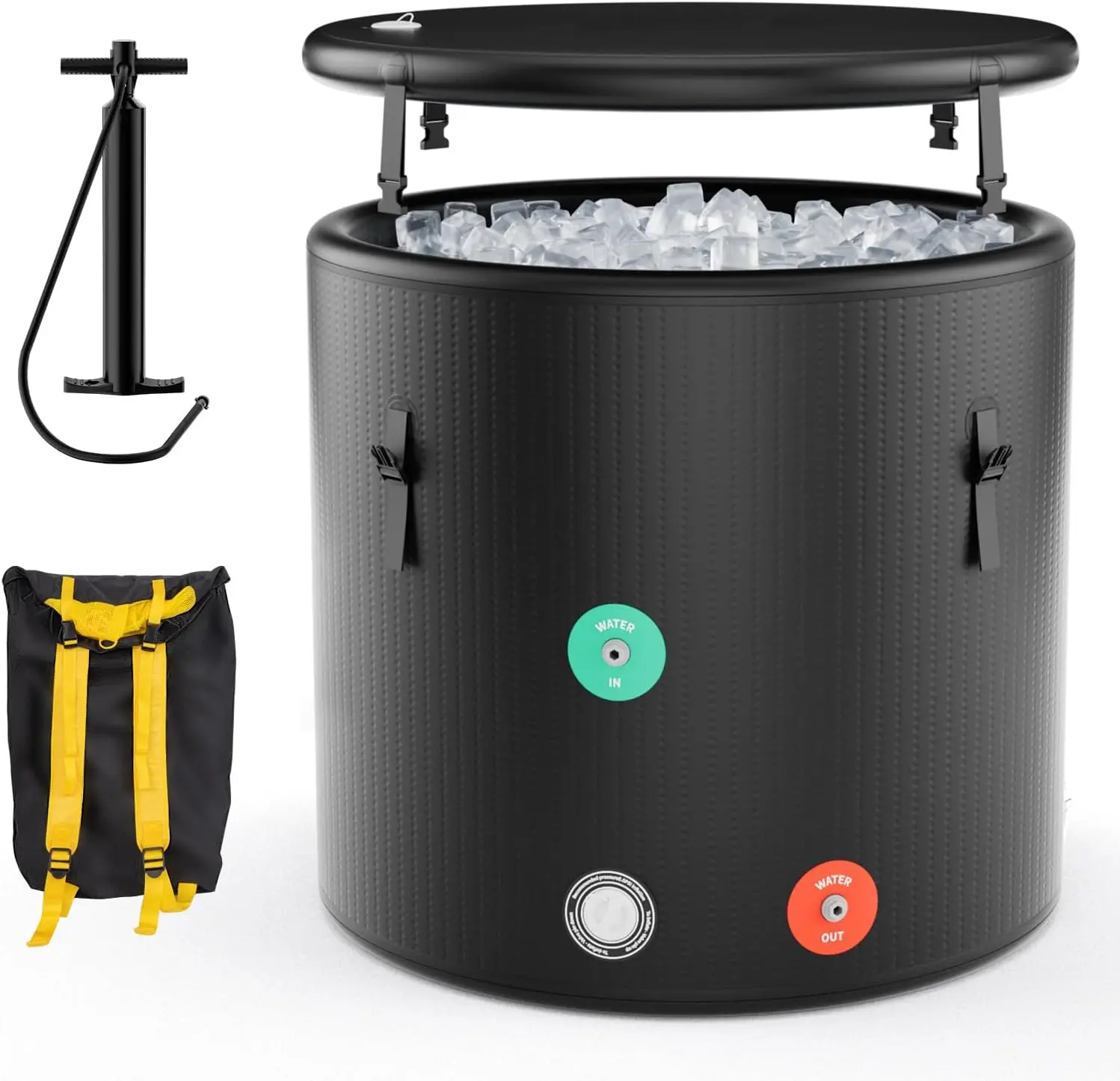 

79 Gal Ice Bath Tub for Athletes, Inflatable Cold Plunge Tub w/Multiple Layered, Lid, Pump, Backpack