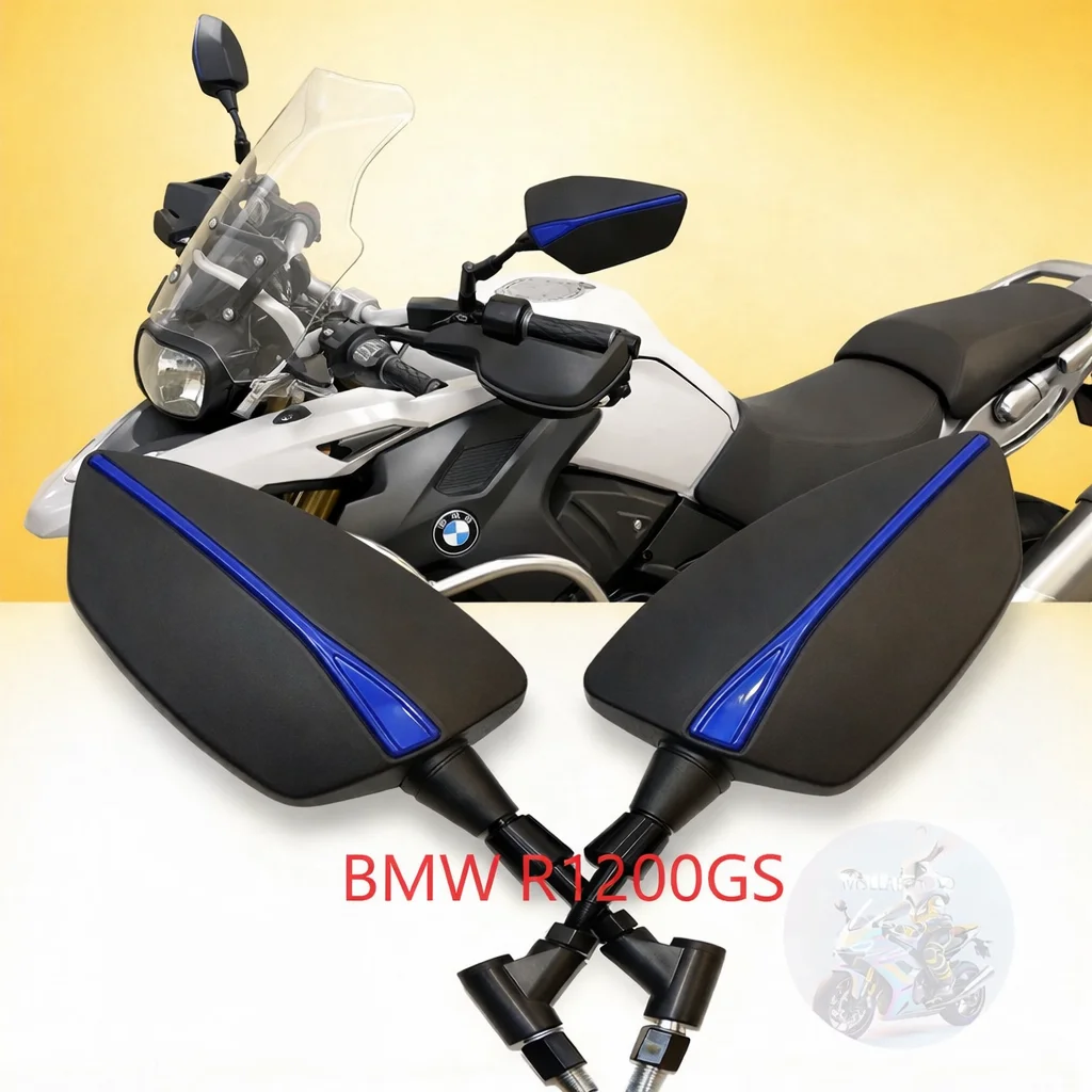 Espejos Retrovisores Universales de 10 mm para Motocicleta, Izquierdo y Derecho, Carcasa de Espejo Lateral para BMW R1200GS R1200 GS R 1200 RT R1200RT