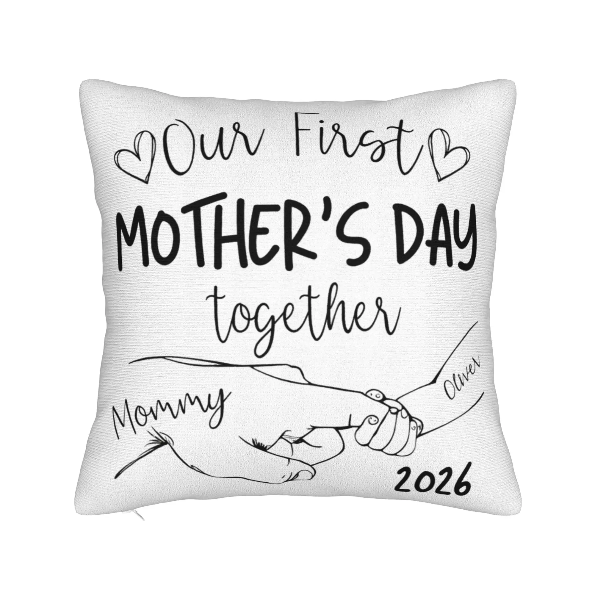 Our First Mothers Day Together Pillow Case  Soft Pillow Cover For Living Room Bed Chair Morden Pillowcases