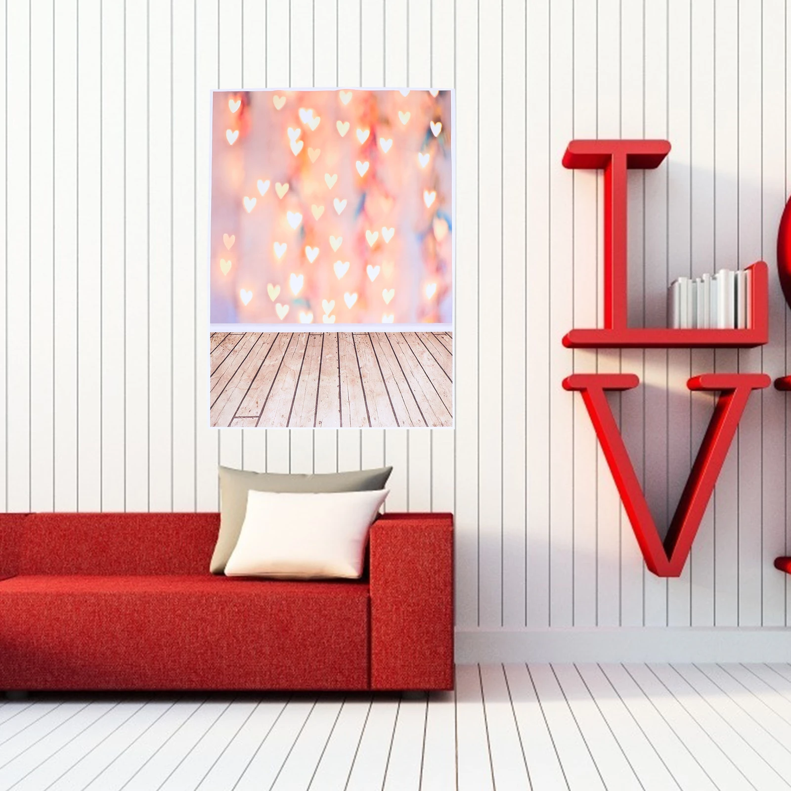 

Romantic Love Pattern Backdrop Valentine'S Day Party Decorations Photography Background Cloth Wall Hangings Photo Booth Prop For