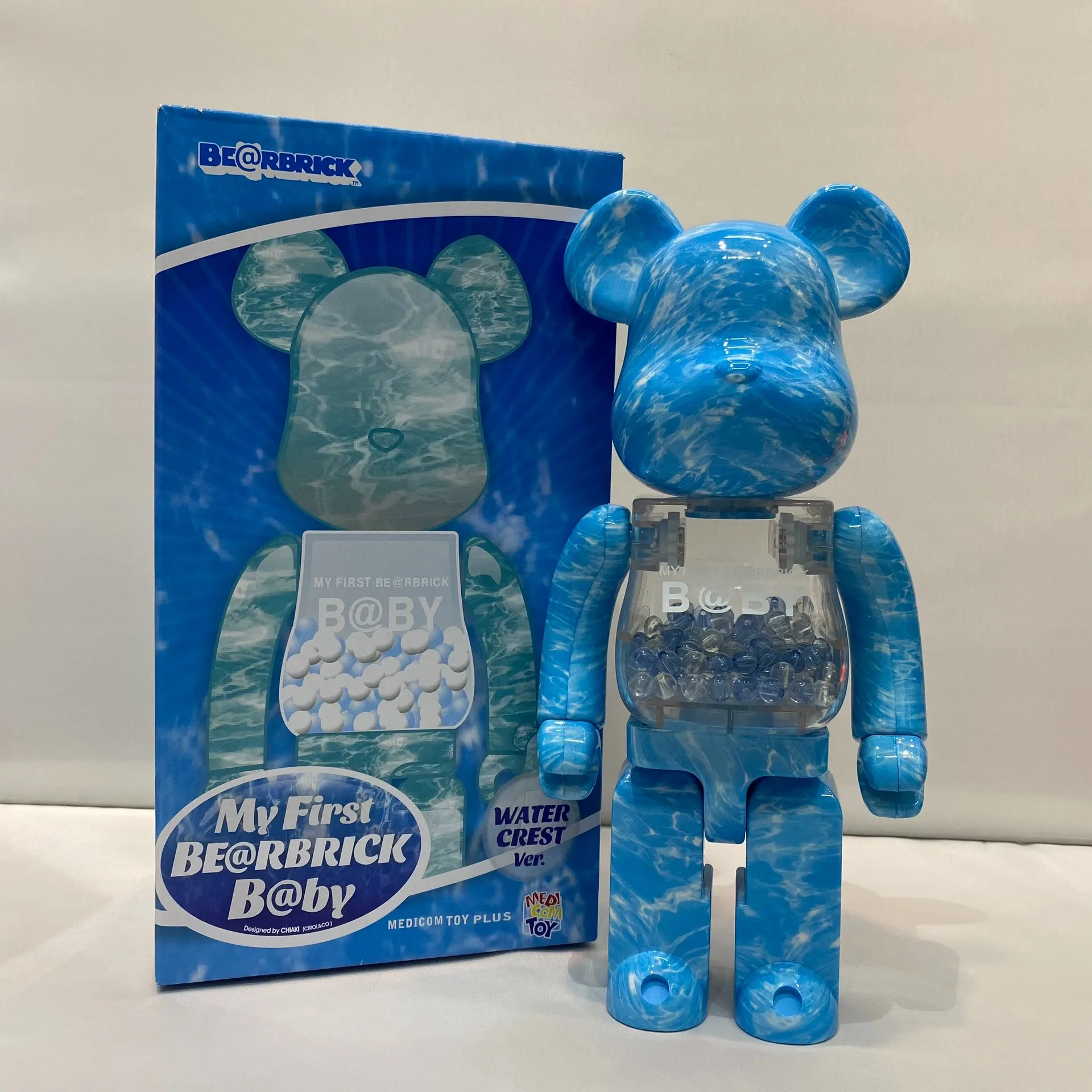 Bearbrick 400% riak air Qianqiu Beruang blok bangunan, tinggi sambungan 28cm dapat diputar, koleksi Desktop ornamen hadiah