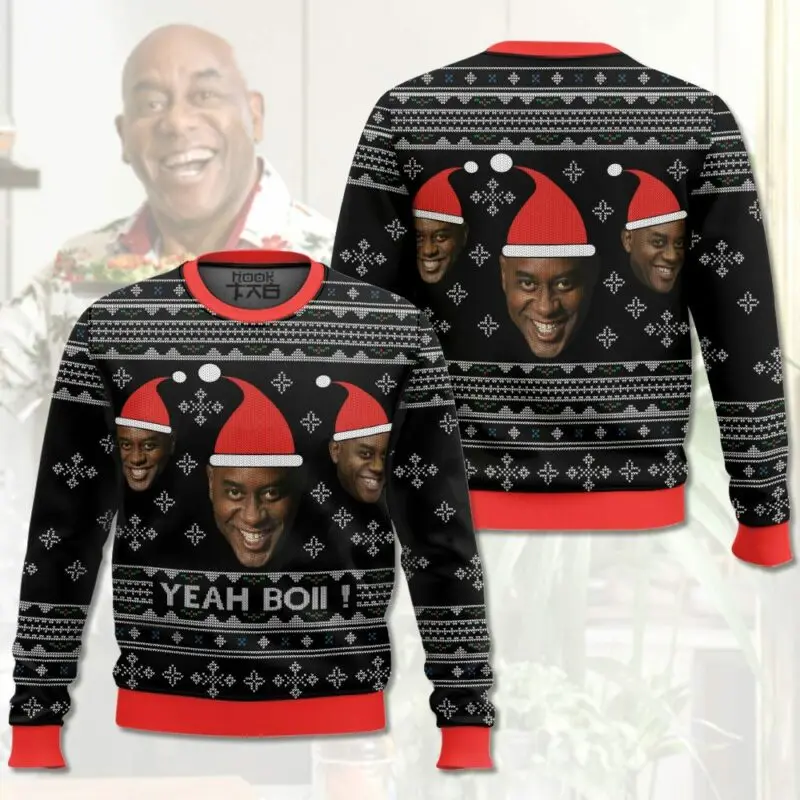 

Ainsley Harriot Meme Yeah Boii Ugly Christmas Sweaters Забавный пуловер для праздничной вечеринки Свитер большого размера для мужчин и женщин Рождественский подарок
