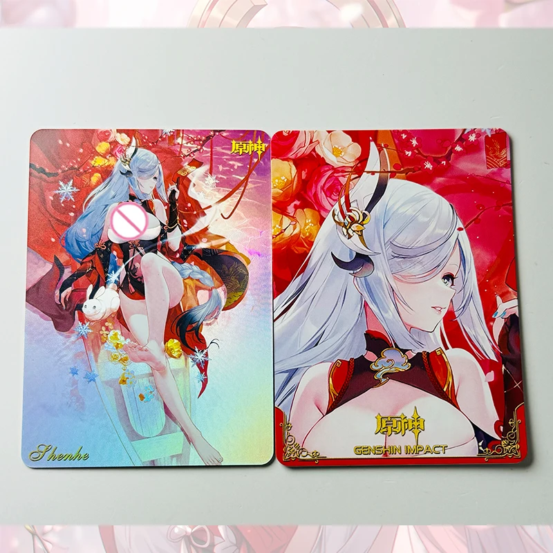 Goddess Story ACG DIY โฮมเมด flashcards Ganyu Raiden Shogun Yae Miko Shenhe Nilou ของเล่นเด็กคอลเลกชันวันเกิดคริสต์มาสของขวัญ