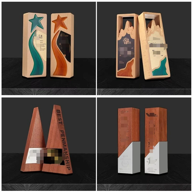 Wood Products Manufacturing D Personalized Wood Trophy Board Custom Base
