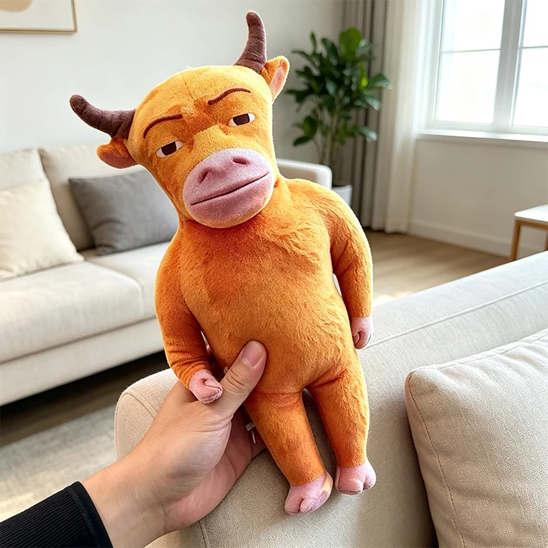 2026 Hot Anime Niu Lai Abstract Plush Doll Pendant Voice Cow Mama Backpack Hanging Keychain Hilarious Halloween Cosplay Prop