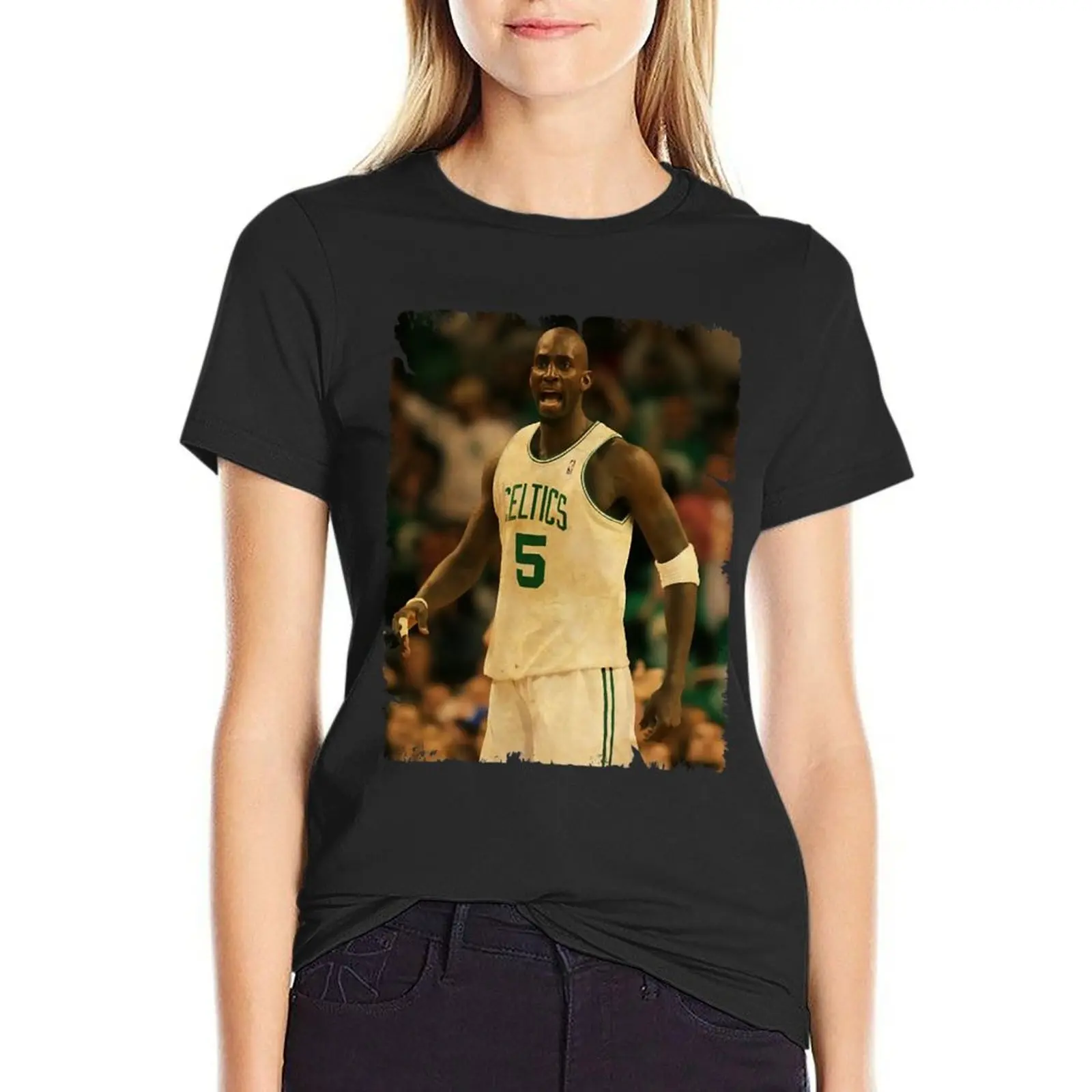 Kevin sport Garnett Kevin sport Garnett Vintage Design Of Basketball 70s (1) T-Shirt new edition clothes for Women