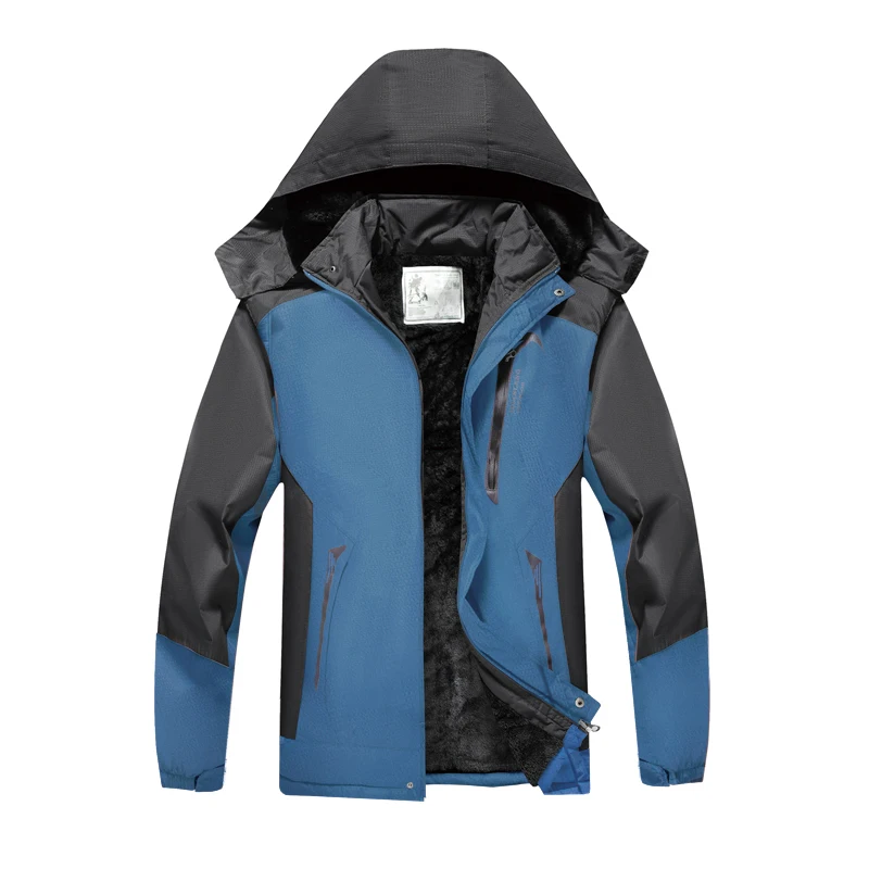 

Мужская хлопковая куртка Thiened Fce на подкладке, зимняя уличная спецодежда, ветрозащитная, водонепроницаемая, теплая, с застежкой-молнией, стандартная посадка