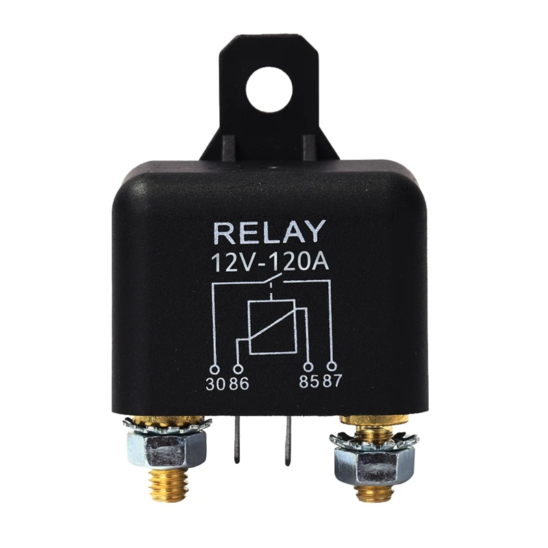 1 Piece Car Truck Motor Automotive Relay Replacement Black Plastic 12V 120A Continuous Type Automotive Car Relays