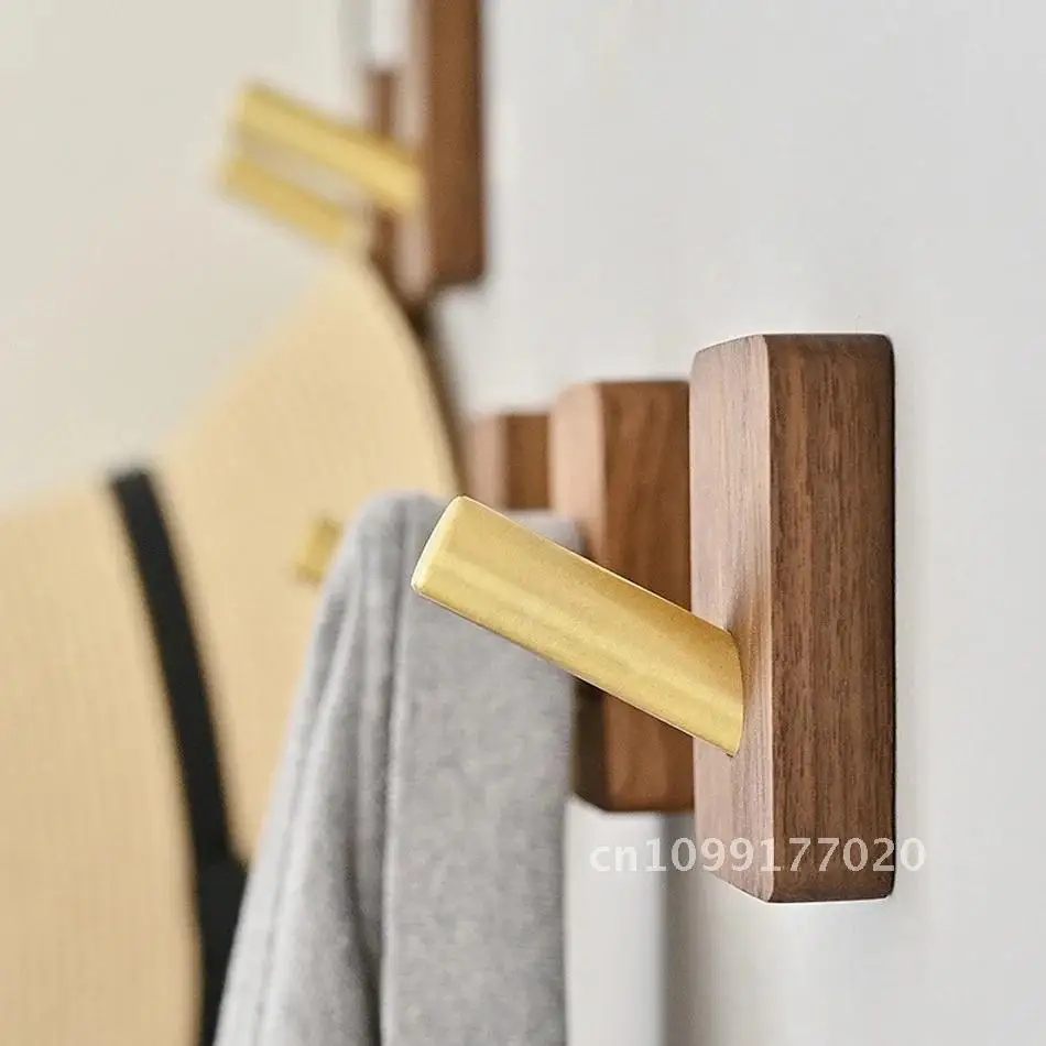 الخشب الألومنيوم جدار هوك لاصق الذهب الأسود الحمام الإبداعية معطف منشفة رداء حامل الباب خطاطيف ملابس حمام مفتاح شماعات مرحاض