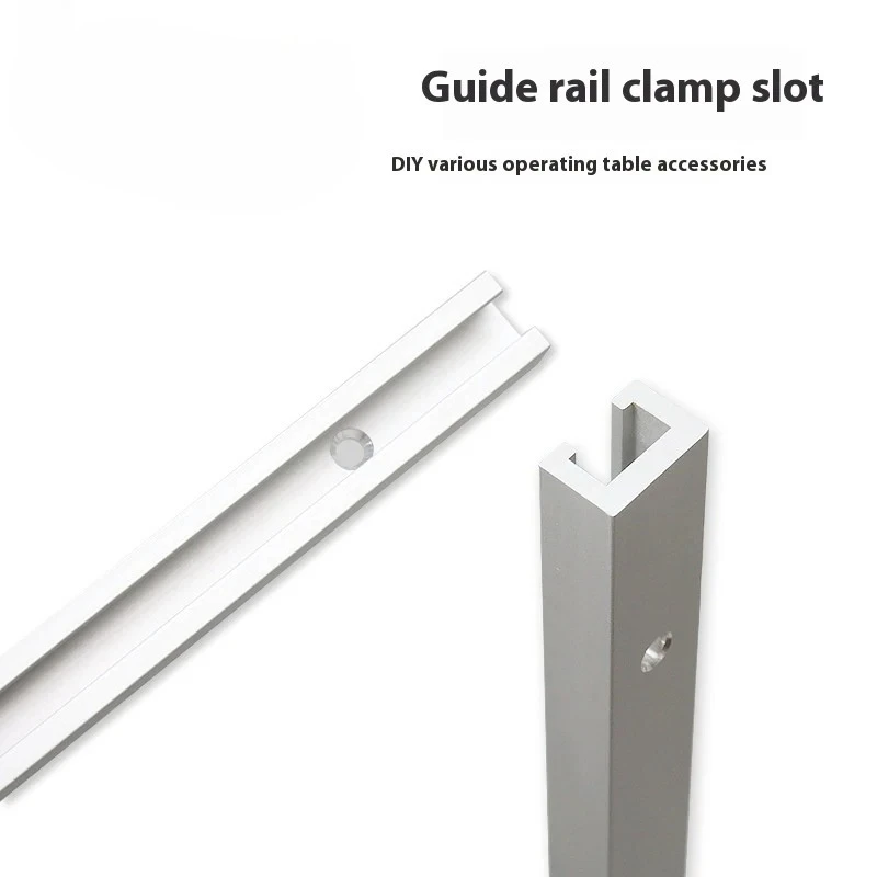 19 * 12.7mm T-shaped track with pre drilled installation holes, used for M6/M8 groove pressure quick ratchet track clamp