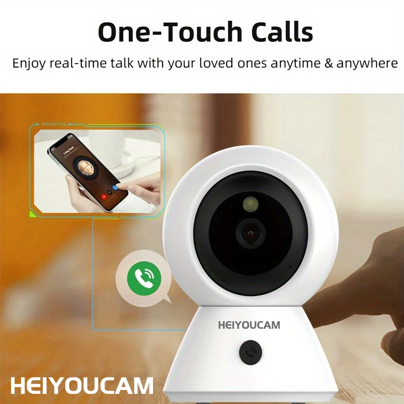 1080P Indoor Camera, Baby Monitor with Night Vision, Surveillance Camera Security Home Dog Pet Monitor, AI Motion Detection