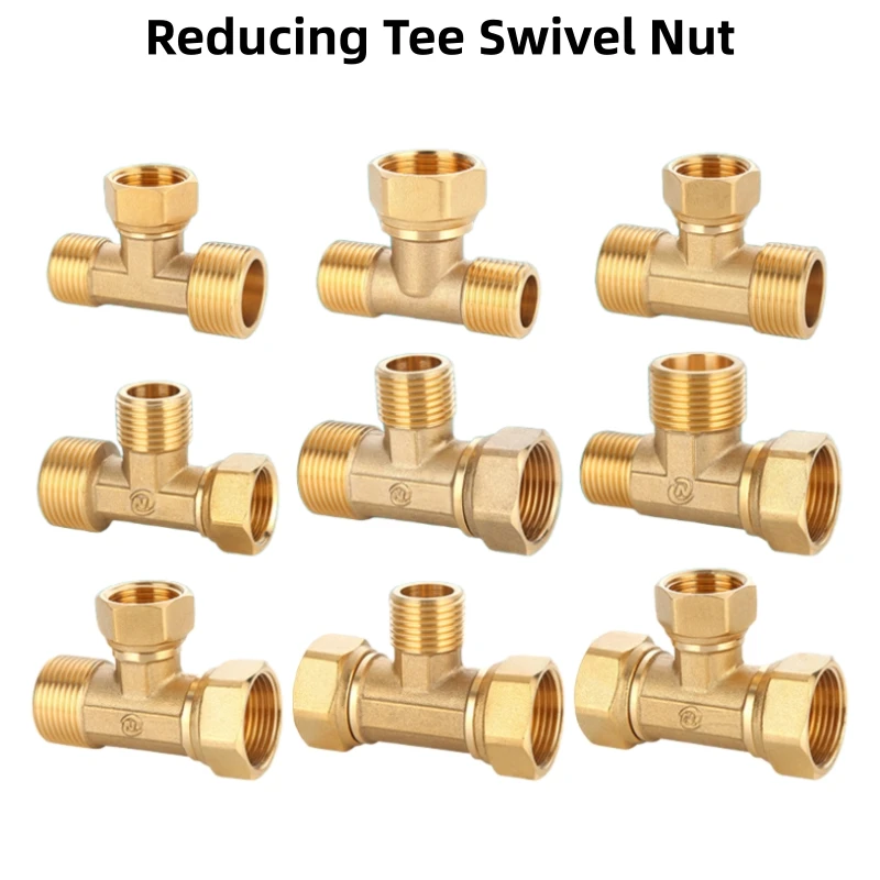 Reducing Tee Fittings Connector Converter Water Diverter Garden Irrigation Shower Adapter 1/2