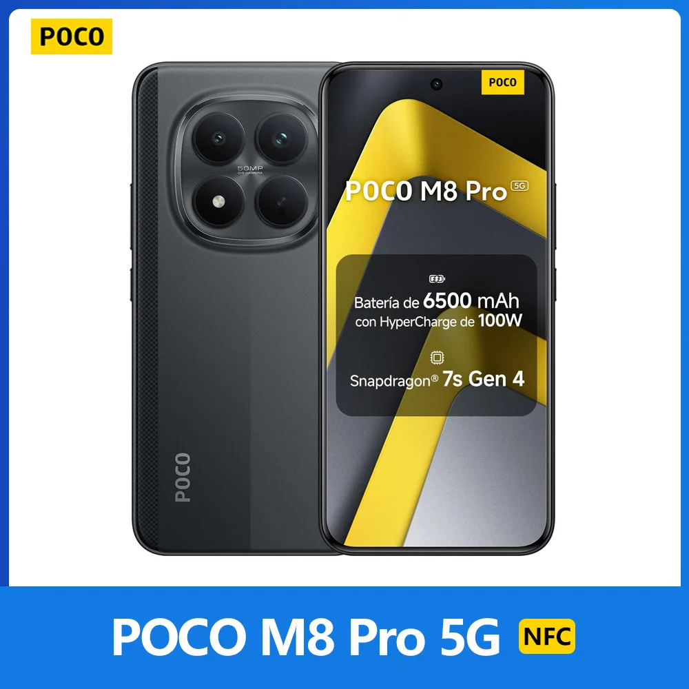 POCO M8 Pro 5G,NFC,�cran AMOLED CrystalRes 1.5K de 6.83