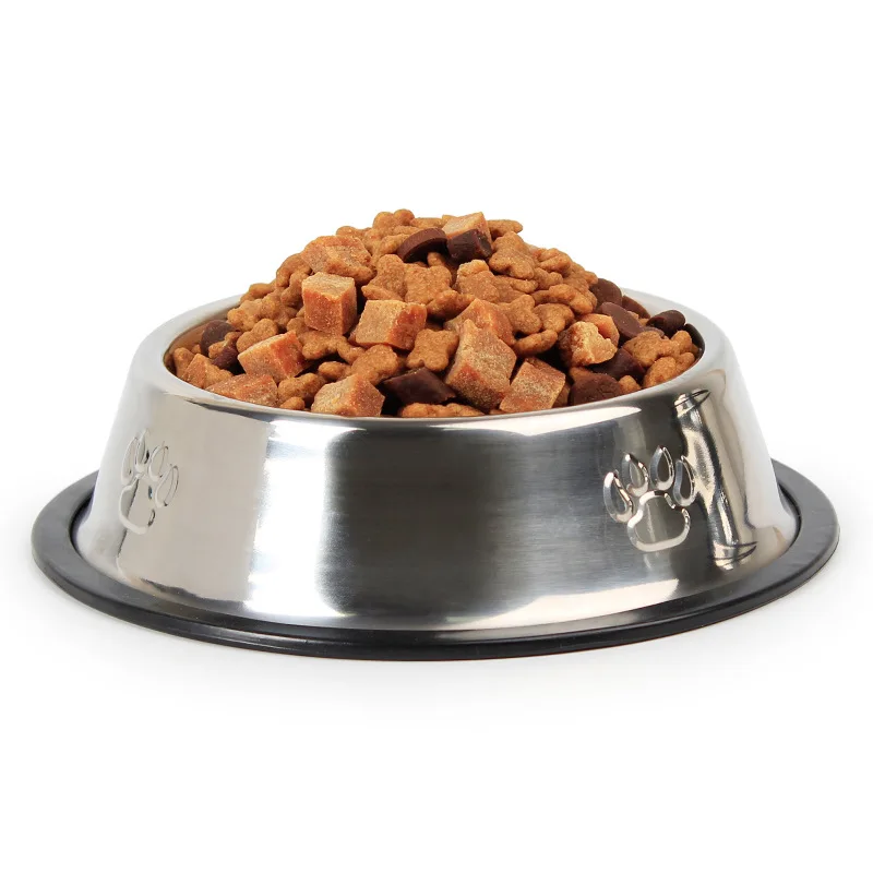 Quality Paw Shape Stainless Steel Pet Dog Bowl Feeder Skidproof  Cat Dog Bowls Food Accessories Pet Supplies 6 Sizes