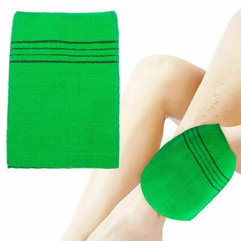 Double Sided Towel Korean Exfoliating Bath Washcloth Body Scrub Shower Towel Portable for Adults Skin Clean Bath Supply