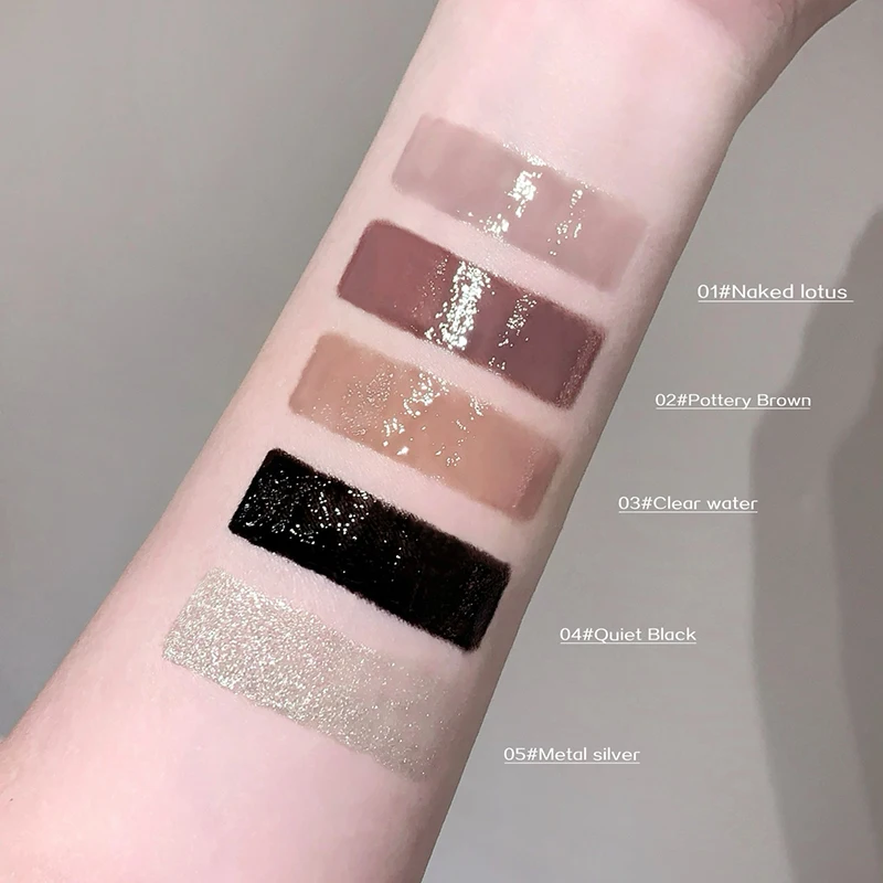 Black Lip Gloss Water Light Mirror Lip Glaze Nude Brown Metallic Silver Tint Lipstick Moisturizing Sweet Cool Girl Lip Makeup