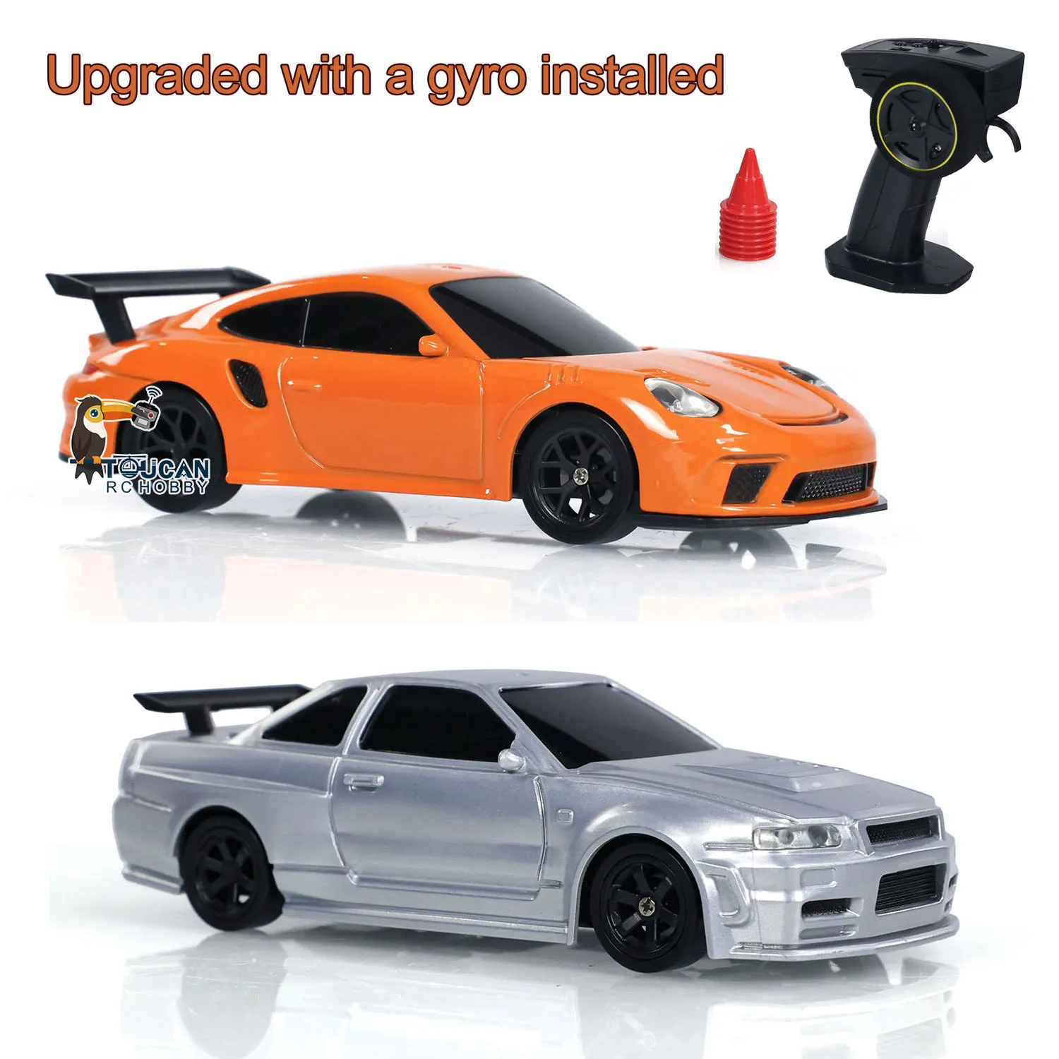 Toys 1/43 Scale RTR RC Drift Race Car Gyro 4WD Ready to Go Mini Car Toy High-Speed Vehicle Painted Finished Model for Boys Gifts