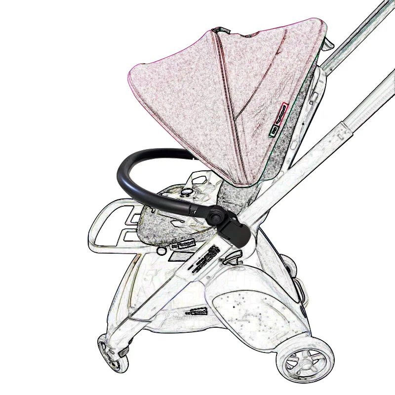 

Baby Stroller Bumper Bar For Bugaboo Ant Pushchair Armrest With Leather Cover Clamp Adjustable Pram Safety Fence Handrail