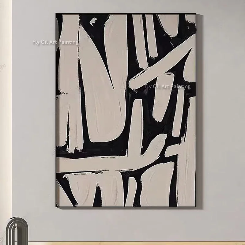Wabi Sabi Earth Tone Abstract Thick Oil Painting On Canvas, Minimalist Artwork Handpainted Entryway Wall Decor