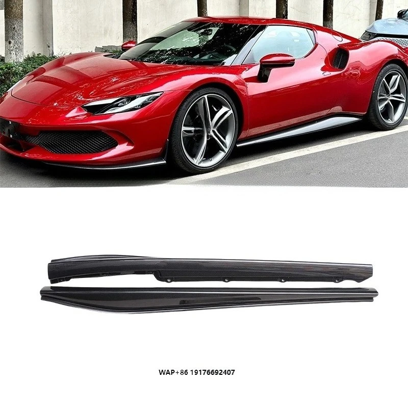 For 296 GTB Side Skirts OEM Style Dry Carbon Fiber Car Modification Parts