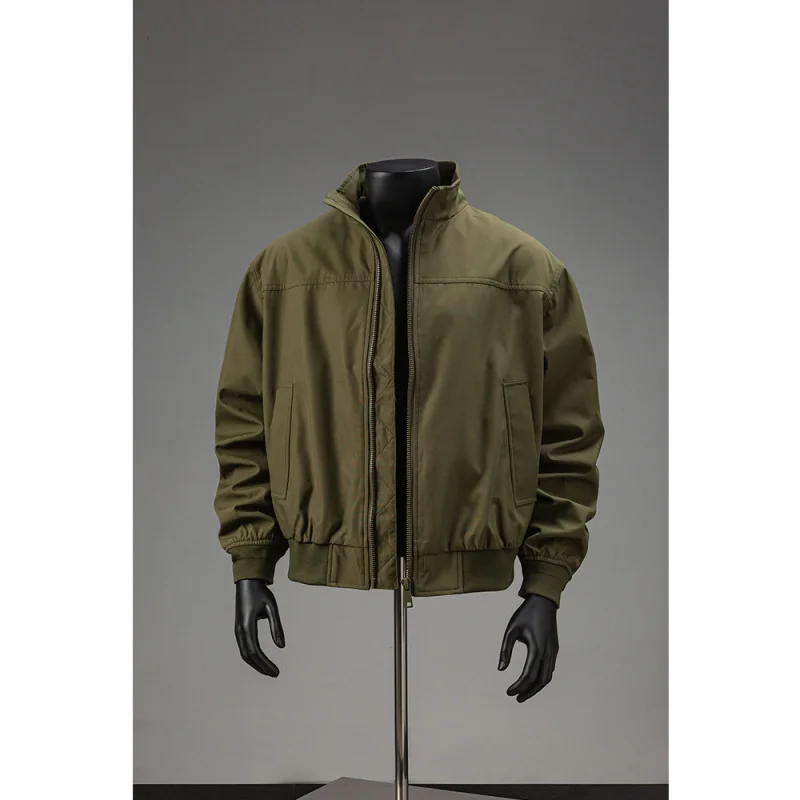 

American Style Bomber Men's Spring and Autumn Stand Collar Men's Baseball Casual