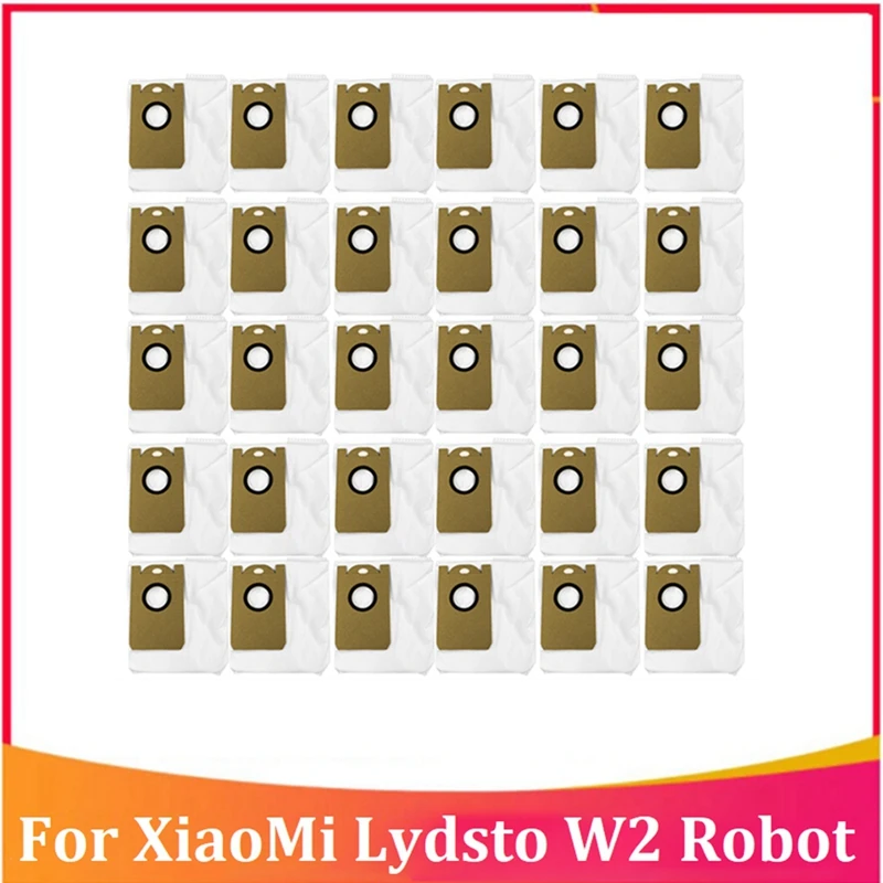 30Pcs Dust Bag For Xiaomi Lydsto W2 Robot Vacuum Cleaner Rubbish Bag Replacement Accessory