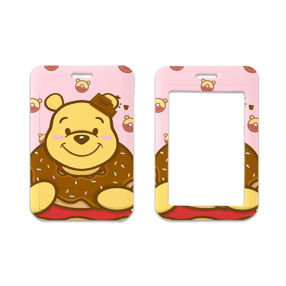 Porte-cartes Winnie en forme d'ours mignon pour étudiant, étui pour carte de bus, porte-carte bancaire, lanière de visite, badge ta.com