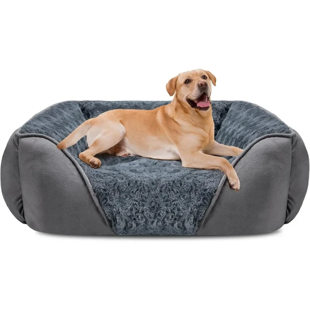 

#42"x30"x10" Dog Bed with Anti-Slip Bottom, Soft Calming Sleeping Durable Pet Cuddler, Rectangle Washable Orthopedic Dog Bed