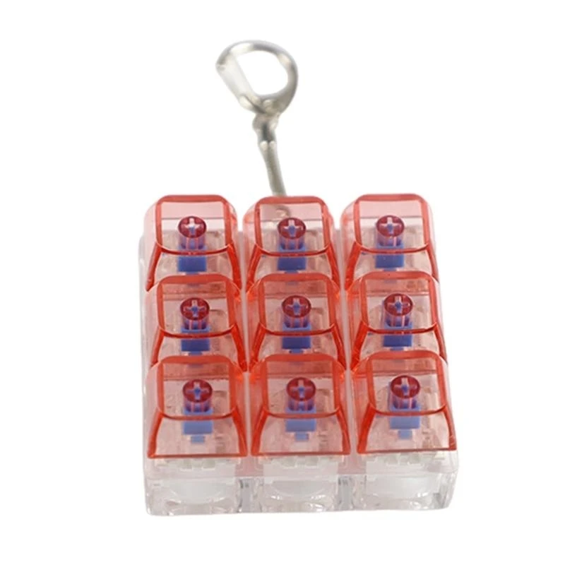 Mechanical Keyboard Switches Tester Desk Toy Keyring Mimicking Blue Switches