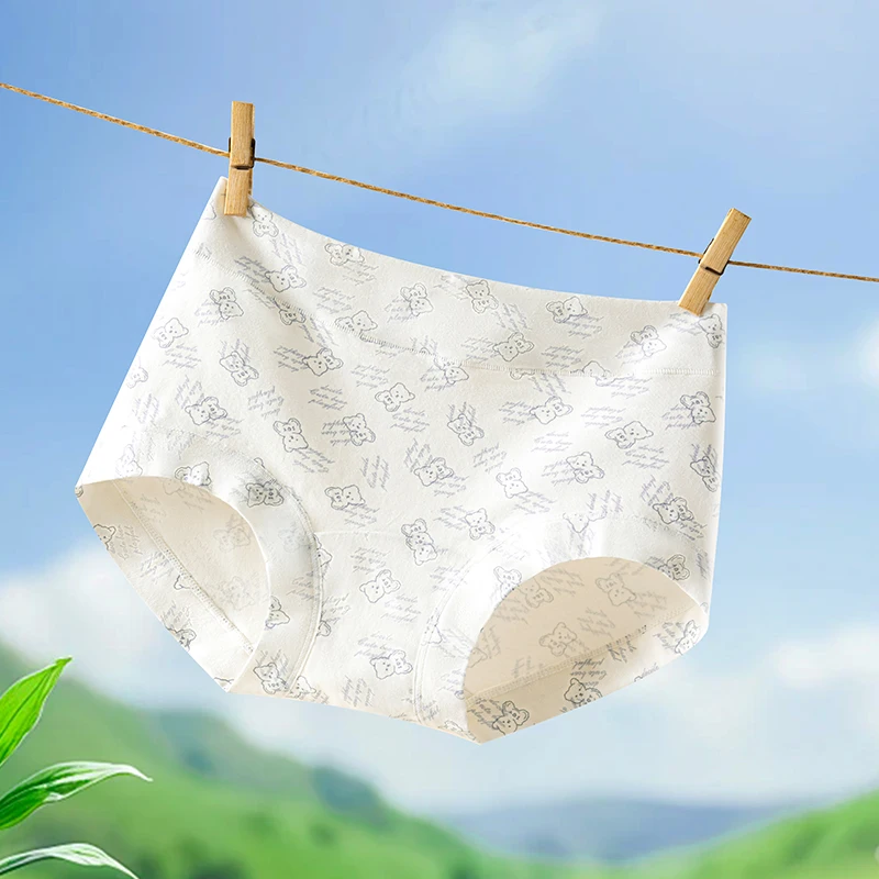Plus Size Panties Set Pack Cartoon Bear Fashion Breathable String Panties Women Sports Underwear Lady Women's Cotton Briefs Sexy
