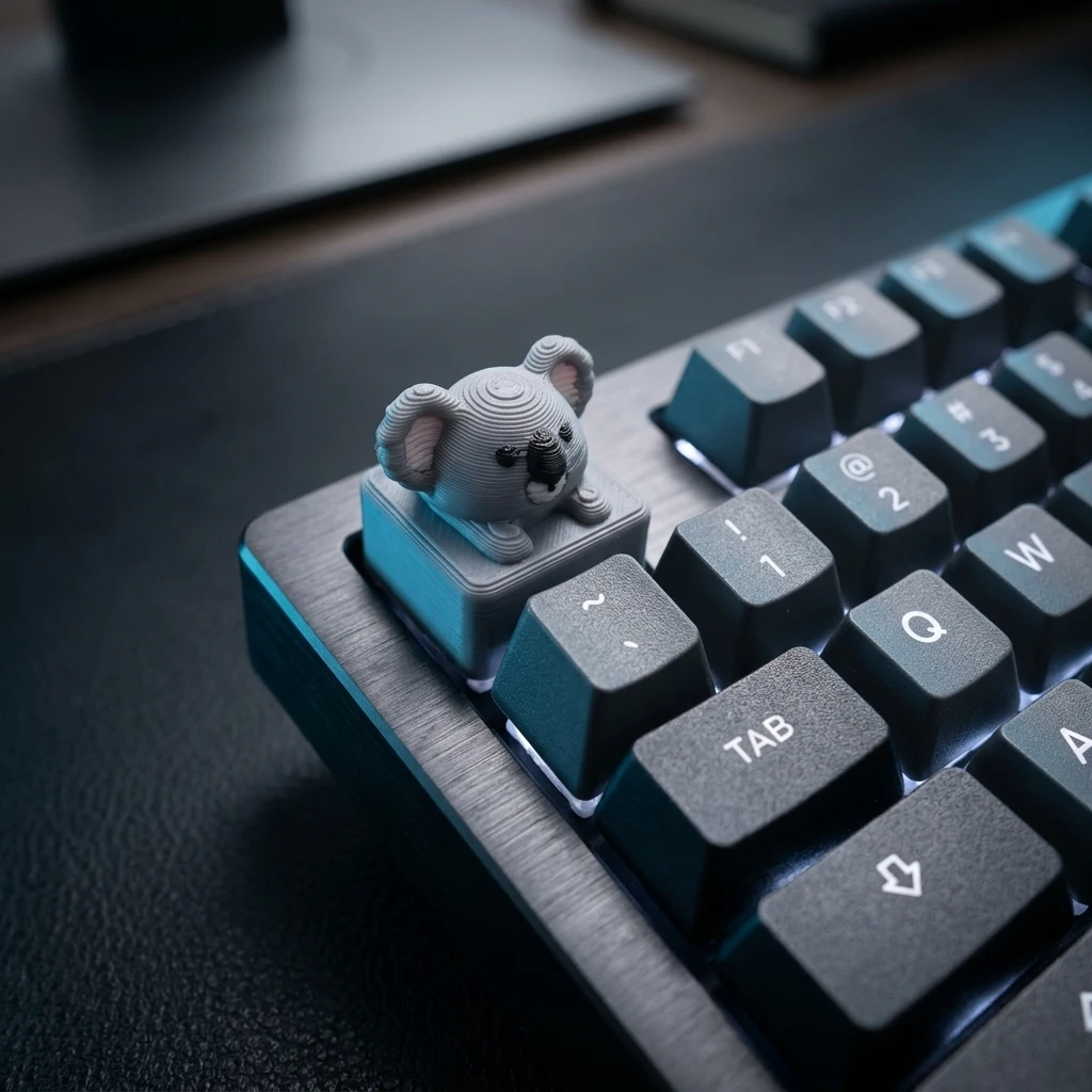 Cute koala unique keycap mechanical keyboard custom keycap animal styling keycap cover compatible with MX shaft body