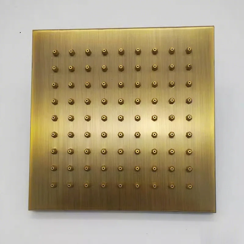 . Gold Color 8 inch 20x20cm Square OverHead Rain Shower Head, Copper Bathroom Shower,Chuveiro YT-51103
