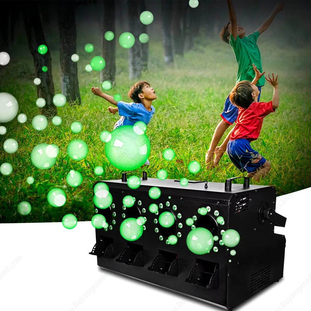 RGBW DMX512 Control Stage Professional for Wedding Party DJ DISCO Night Club Event Show 4Hole 3000W LED Smoke Fog Bubble Machine