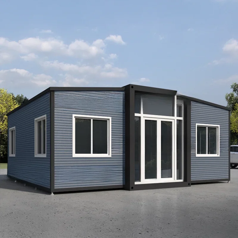 Double Wing Container House China Expansion Folding House Habitable Mobile House Container Detachable Expandable Container Home