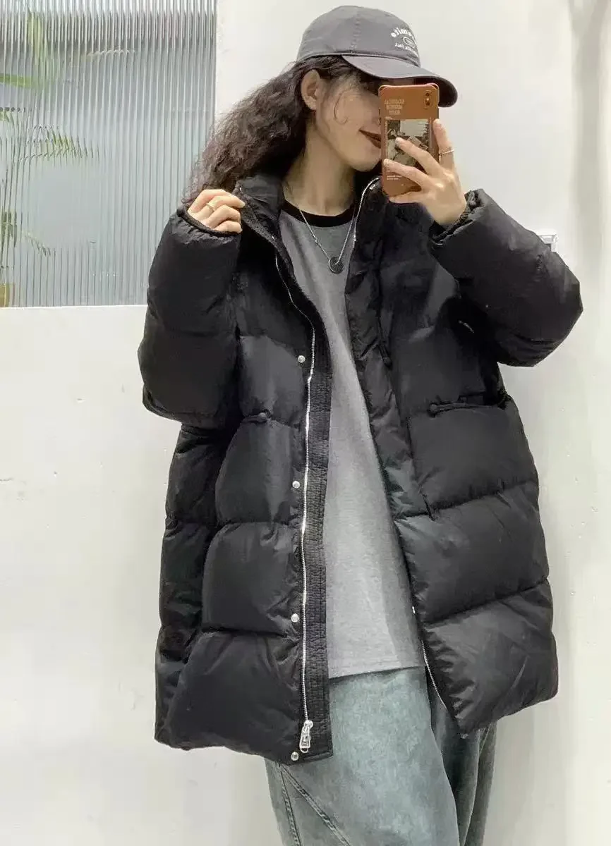 Damska kurtka puchowa na jesień i zimę, wiatroodporna, codzienna kurtka do dojazdów do pracy.