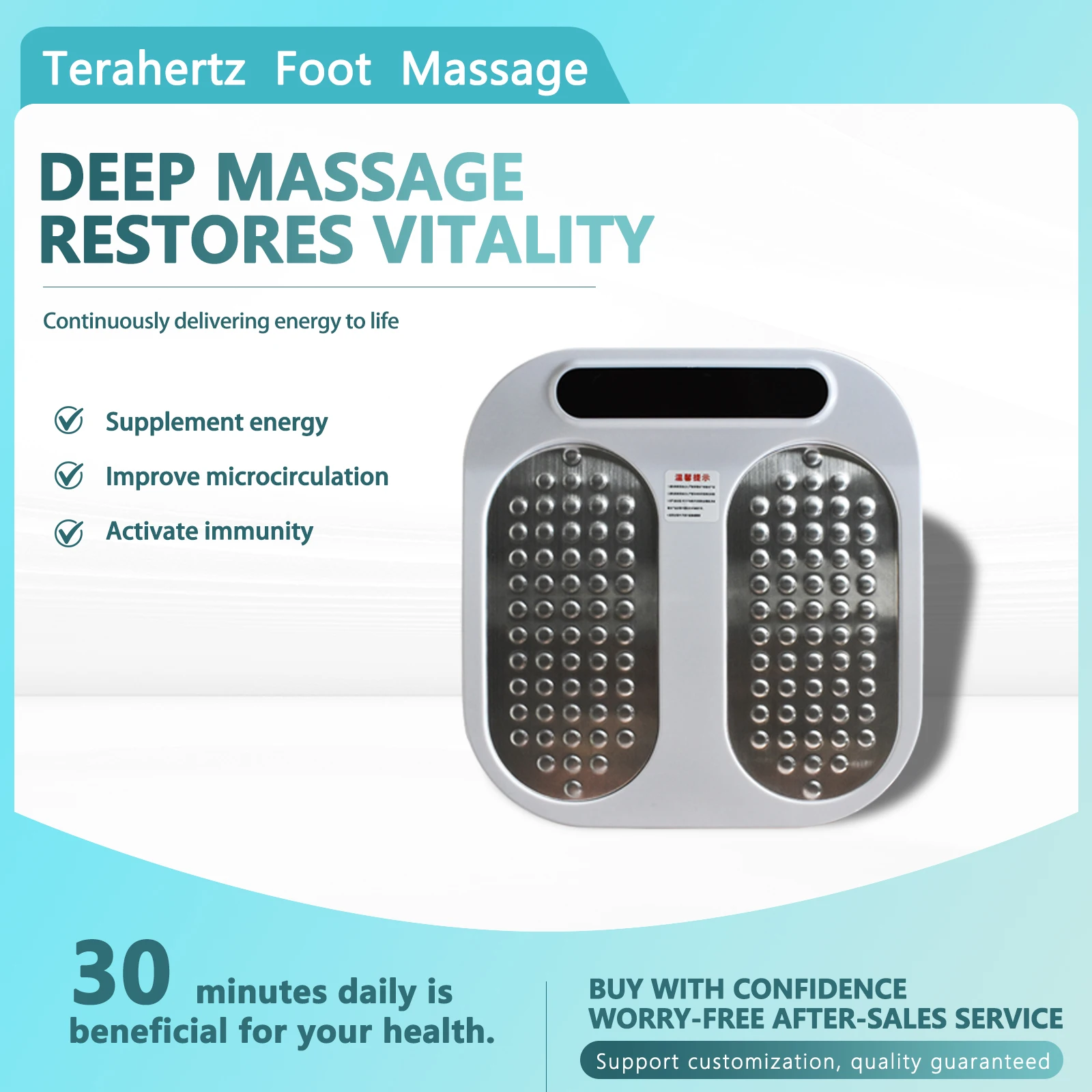 Upgrade P100 Terahertz Foot Therapy Machine Health Care Blood Circulation Foot Massage Meridian Apparatus for Personal Wellness
