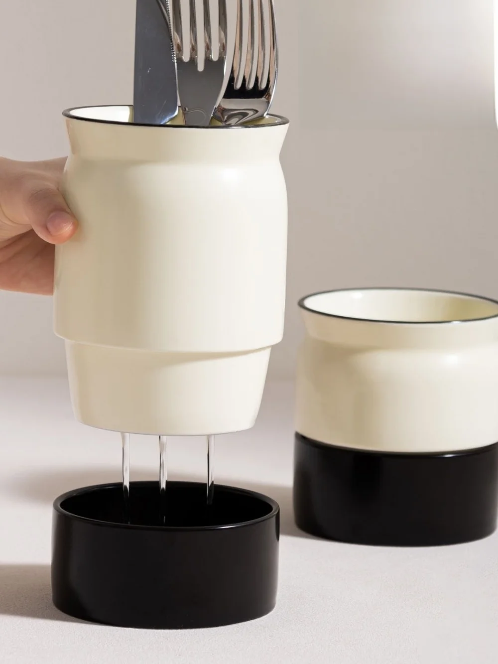 set-porta-bacchette-in-ceramica-bianco-e-nero-supporto-per-utensili-da-cucina-porta-coltelli-forchette-e-cucchiai-con-drenaggio