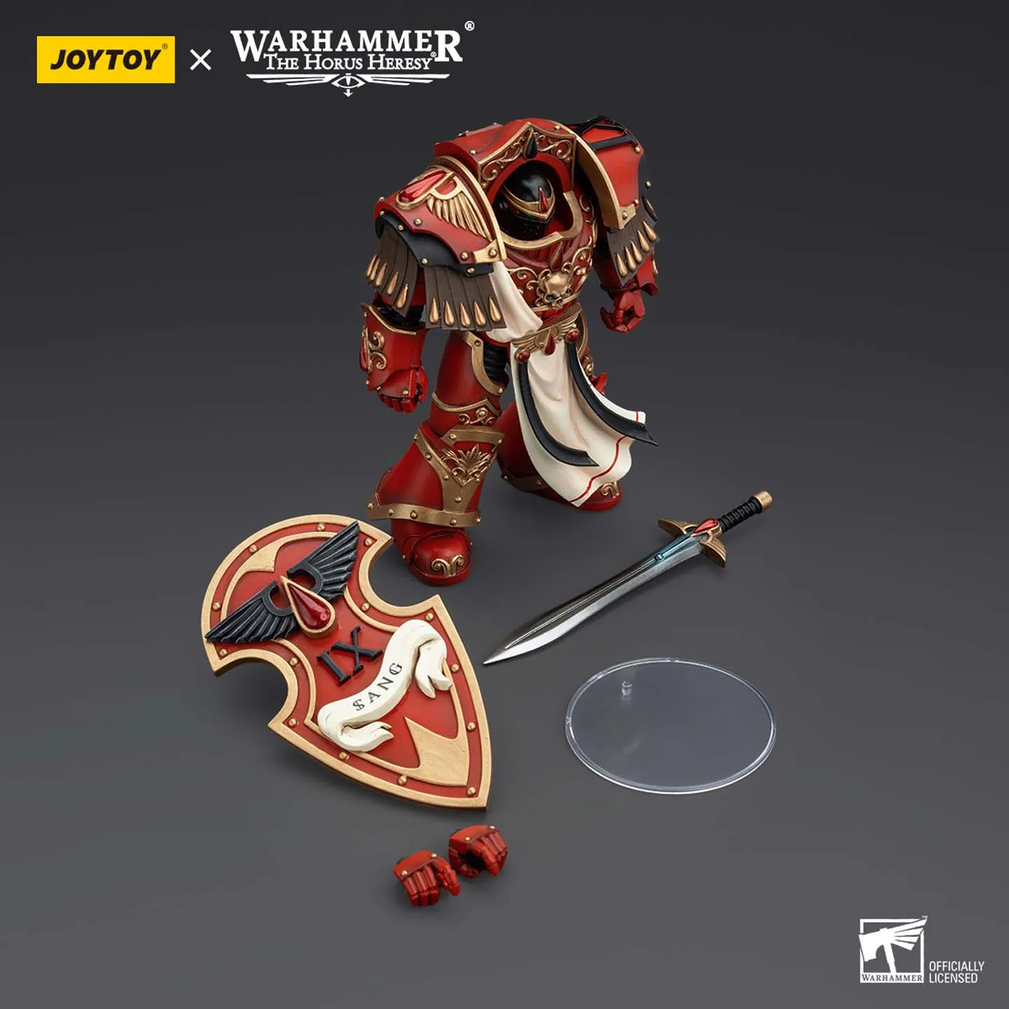 JOYTOY مصدر الظلام Warhammer Horus Chaos الملاك الدم المقدس JT00317 القرمزي Paladin Legion Knight 1 نموذج ألعاب 1:18 لعبة مجسمة