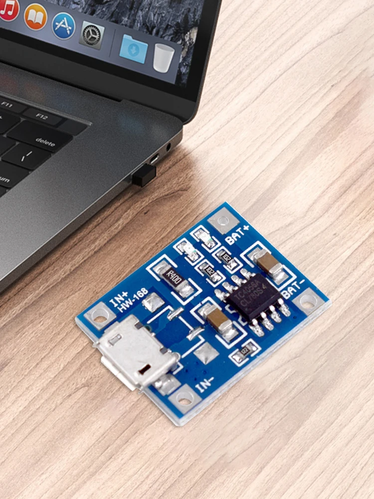 Модуль зарядного устройства для литиевой батареи Micro USB, мини-плата зарядного устройства для батареи 1A DC 4,5-5,5 В со световым индикатором для литиевых батарей